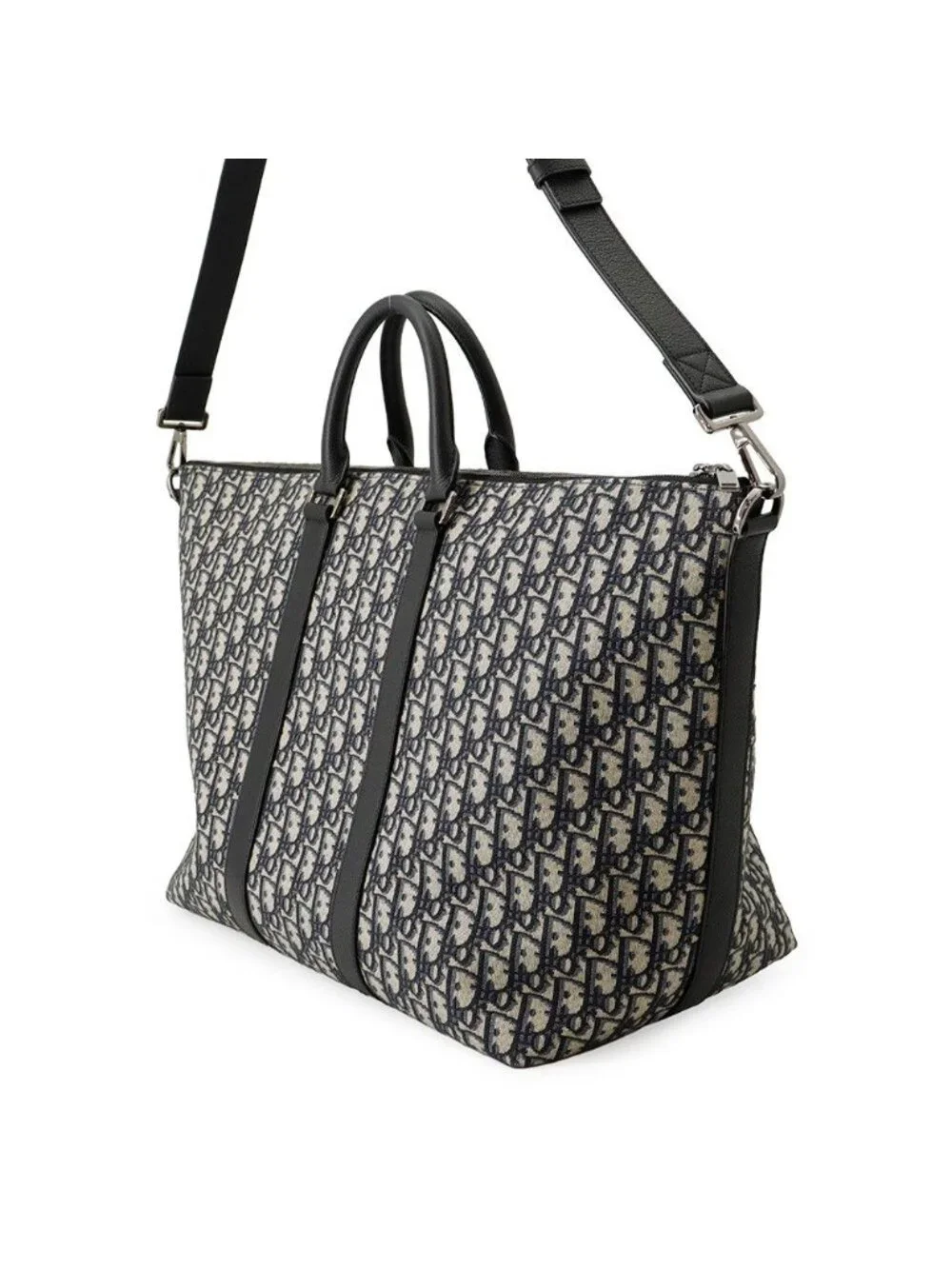 Dior Boston Bag Weekender 40 Oblique Trotter Black